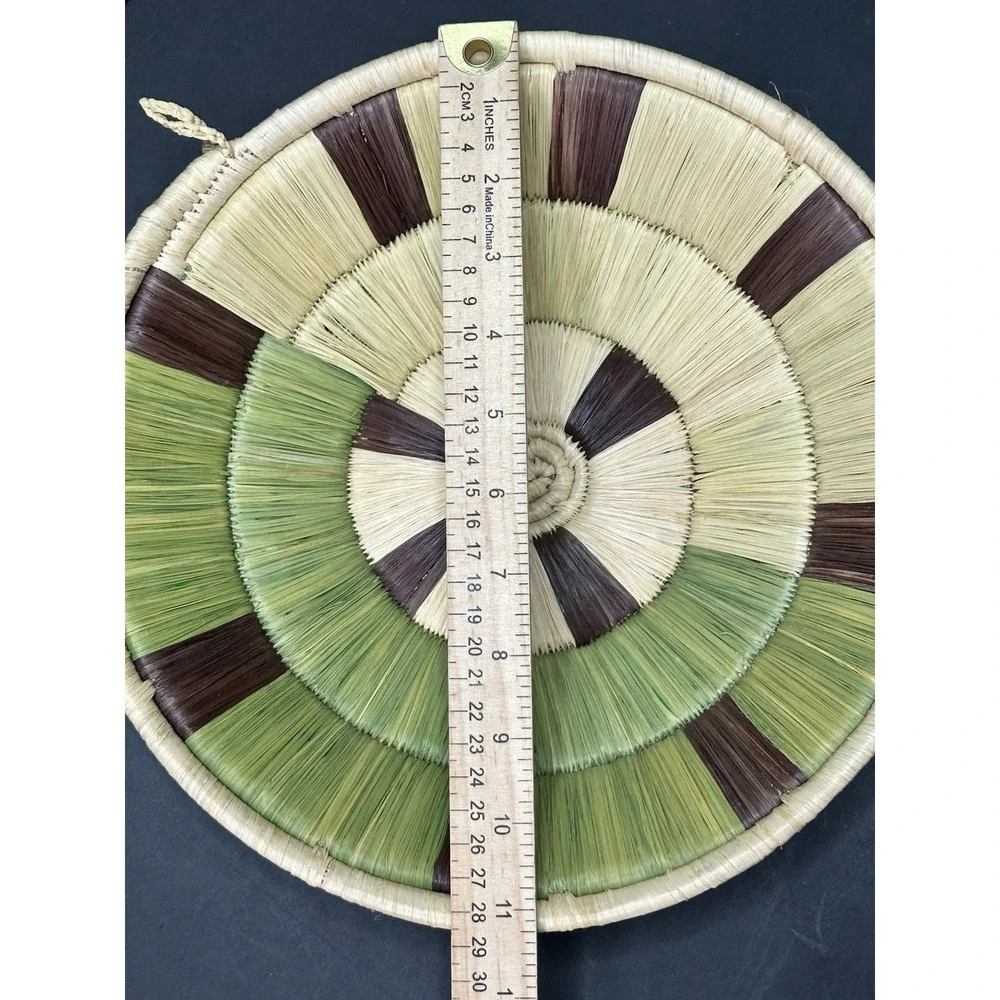 Native Tribe Style Woven Round Basket Decorative Bowl 11'
